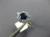 ESTATE 1.07CT DIAMOND & AAA SAPPHIRE 14KT WHITE GOLD FLOWER HALO ENGAGEMENT RING