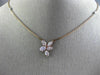 1.54CT WHITE & PINK DIAMOND 18K WHITE & ROSE GOLD 3D BY THE YARD FLOWER NECKLACE