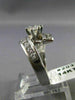 ESTATE 1.20CT DIAMOND 14KT WHITE GOLD CLASSIC CRISS CROSS ENGAGEMENT RING #20334