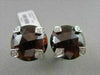 ANTIQUE LARGE CLIP ON 24.37CT GARNET & DIAMONDS 14KT WHITE GOLD EARRINGS!!!!!!!