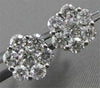 ESTATE 1.52CTW DIAMOND CLUSTER 14KT WHITE GOLD EARRINGS 9MM #2467