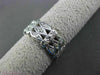 ANTIQUE WIDE .90CT DIAMOND 14KT WHITE GOLD FILIGREE WEDDING ETERNITY RING #17294