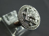 ESTATE WIDE .62CT DIAMOND 18KT WHITE GOLD OPEN FILIGREE CIRCULAR SQUARE FUN RING