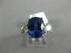 ESTATE LARGE 1.90CT DIAMOND & AAA SAPPHIRE 18KT WHITE GOLD ROUND ENGAGEMENT RING