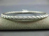 ESTATE 14KT WHITE GOLD 3D CLASSIC MESH WOVEN FLEXIBLE ITALIAN BANGLE BRACELET