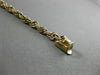 ANTIQUE .10CT DIAMOND 14K WHITE & YELLOW GOLD 3D FOUR STONE ROPE BRACELET #23328