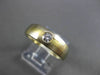ESTATE .18CT DIAMOND 18KT WHITE & YELLOW GOLD SOLITAIRE BURNISH MEN RING  #11227