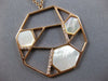 LARGE .25CT DIAMOND & AAA MOTHER OF PEARL 14KT ROSE GOLD 3D OCTAGON FUN NECKLACE