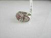 ANTIQUE HEART SHAPE 1.42CT RUBY DIAMOND 14K W GOLD RING