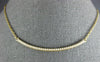 ESTATE .44CT DIAMOND 18KT YELLOW GOLD 3D CLASSIC ELONGATED HAPPY BAR NECKLACE