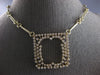 ESTATE LARGE 2.86CT DIAMOND 14KT YELLOW GOLD 3D OPEN HEART SQUARE FUN NECKLACE