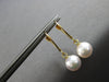 ESTATE AAA SOUTH SEA PEARL 14K YELLOW GOLD 3D CLASSIC LEVERBACK HANGING EARRINGS