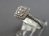 ESTATE .40CT DIAMOND 14KT WHITE GOLD 3D CLUSTER SQUARE HALO FRIENDSHIP LOVE RING