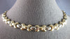 ESTATE 14KT WHITE AND YELLOW GOLD 10MM ITALIAN XO FLAT 17 INCH NECKLACE #27460