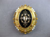 ANTIQUE LARGE DIAMOND & AAA SOUTH SEA PEARL 18K YELLOW GOLD BROOCH PENDANT 28156