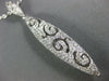 EXTRA LARGE 1.43CT DIAMOND 18KT WHITE GOLD OPEN FILIGREE MARQUISE SHAPE PENDANT