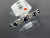 ESTATE .40CT DIAMOND & AAA SAPPHIRE 14KT WHITE GOLD FLOWER BUTTERFLY LOVE RING