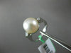 ESTATE .16CT DIAMOND & AAA SOUTH SEA PEARL 18KT WHITE GOLD 3D ENGAGEMENT RING