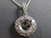 .46CT DIAMOND 18K WHITE GOLD 3D SOLITAIRE ROUND HALO SEMI MOUNT FLOATING PENDANT
