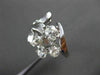 ANTIQUE LARGE 1.26CT OLD MINE ROUND DIAMOND 14KT WHITE GOLD FLOWER RING #21971