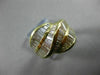ANTIQUE WIDE 2.50CT BAGUETTE DIAMOND 18KT YELLOW GOLD COCKTAIL RING E/F #20143