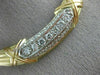 ESTATE WIDE 1.65CT DIAMOND 18KT TRI COLOR GOLD GRADUATING BAMBOO NECKLACE #21430