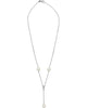 ESTATE .24CT DIAMOND & AAA SOUTH SEA PEARL 18KT WHITE GOLD LARIAT LOVE NECKLACE