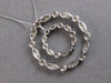 LARGE 1.80CT DIAMOND 14KT WHITE GOLD 3D DOUBLE CIRCULAR FLOATING PENDANT #27999