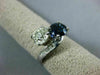 ANTIQUE 2.10CT DIAMOND & AAA SAPPHIRE 14KT WHITE GOLD TWO STONE ANNIVERSARY RING