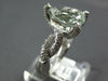 LARGE 2.93CT DIAMOND & GREEN AMETHYST 14K WHITE GOLD 3D PEAR SHAPE INFINITY RING