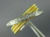 ESTATE .50CT DIAMOND 18KT WHITE & YELLOW GOLD INTERTWINING X LOVE RING #16407