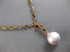 14.85CT DIAMOND & AAA TOURMALINE AAA PINK SOUTH SEA PEARL 18K ROSE GOLD NECKLACE