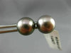ESTATE AAA GREY TAHITIAN PEARL 14KT WHITE GOLD CLASSIC STUD EARRINGS 8mm #24419