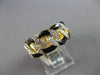 WIDE .54CT DIAMOND & BLACK ENAMEL 14KT YELLOW GOLD MULTI LINK ETERNITY FUN RING