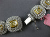 EXTRA LARGE 51.47CT WHITE & CANARY DIAMOND 18KT 2 TONE GOLD DOUBLE HALO NECKLACE