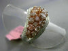 ESTATE LARGE 3.08CT DIAMOND 18KT WHITE & ROSE GOLD WAVE WEDDING ANNIVERSARY RING