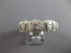 LARGE 1.15CT DIAMOND 14K WHITE GOLD 3D ROUND & BAGUETTE UNISEX ANNIVERSARY RING