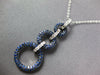 2.16CT DIAMOND & AAA SAPPHIRE 18KT WHITE GOLD GRADUATING CIRCLE OF LIFE PENDANT
