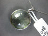 LARGE 16.26CT DIAMOND & AAA GREEN AMETHYST 14K WHITE GOLD ROUND FLOATING PENDANT