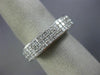 ESTATE 1.14CT PRINCESS DIAMOND 18KT WHITE GOLD 3 ROW INVISIBLE ANNIVERSARY RING