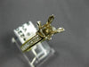 ESTATE .90CT DIAMOND 14KT 2 TONE GOLD PRINCESS SEMI MOUNT ENGAGEMENT RING #21106