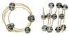 ESTATE LARGE AAA TAHITIAN PEARL 18K YELLOW GOLD BY THE YARD CUFF BANGLE BRACELET