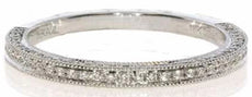 .30CT DIAMOND 18K WHITE GOLD CLASSIC 2MM SEMI ETERNITY FILIGREE ANNIVERSARY RING
