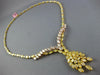 LARGE 27.42CT MULTI COLOR DIAMOND 18KT TRI COLOR GOLD MULTI LEAF TENNIS NECKLACE