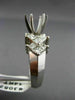ESTATE LARGE 1.55CT DIAMOND 14KT WHITE GOLD 3D SEMI MOUNT ENGAGEMENT RING #18168