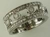 ESTATE 1.0CT DIAMOND 14KT WHITE GOLD 3D CLASSIC BEZEL FILIGREE ANNIVERSARY RING