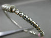 ESTATE 1.20CT DIAMOND 14K WHITE GOLD 3D MULTI ROW SWIRL FLEXIBLE BANGLE BRACELET