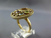 LARGE 1.45CT DIAMOND & AAA MULTI GEM 14KT YELLOW GOLD 3D BEZEL CIRCULAR FUN RING