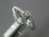 ESTATE .50CT DIAMOND 14KT WHITE GOLD 3D TWO STONE OPEN LOVE KNOT FUN RING
