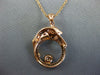 .15CT DIAMOND & AAA RUBY 14KT ROSE GOLD CIRCULAR HAPPY PANTHER TIGER FUN PENDANT